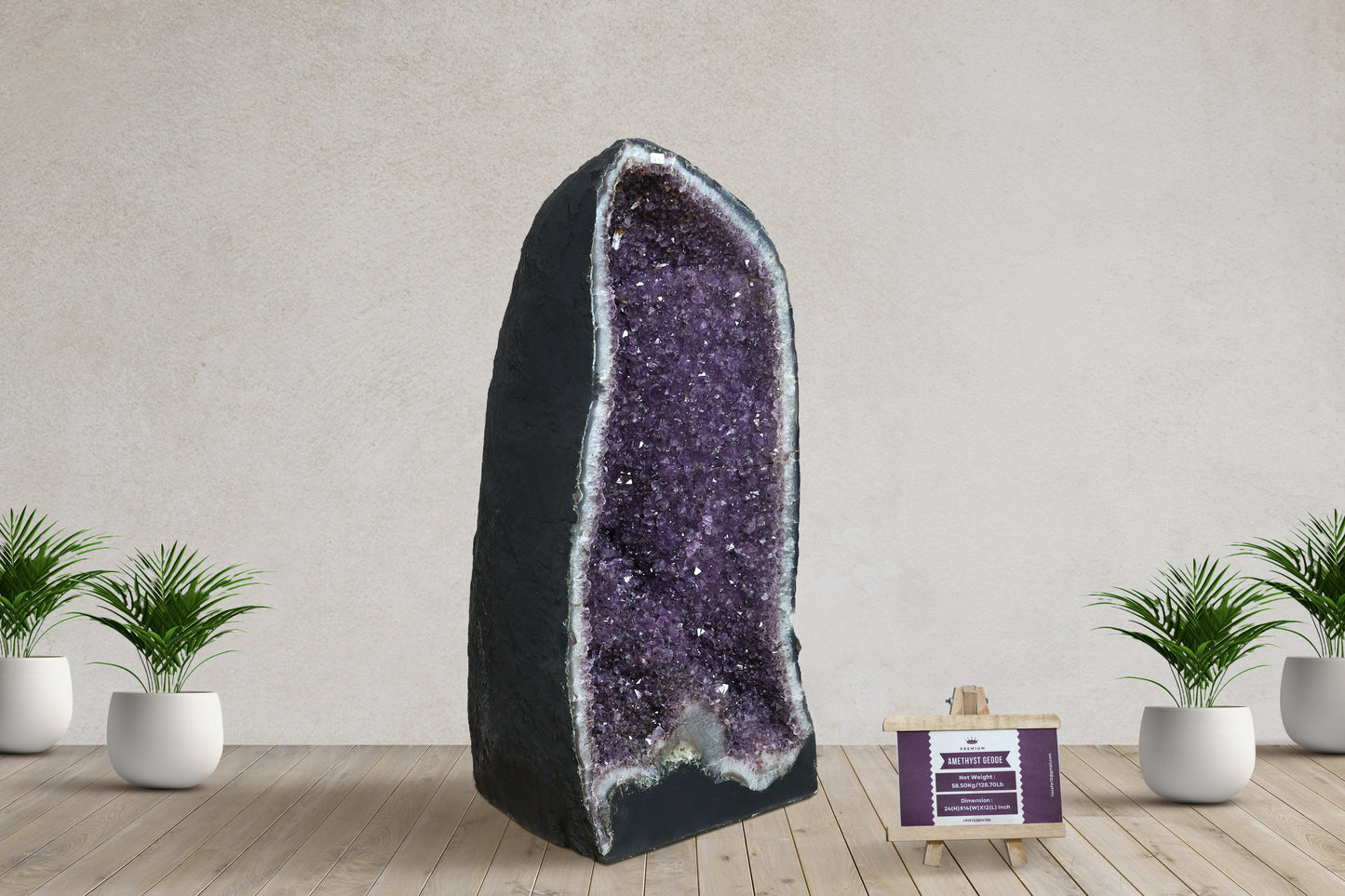 Amethyst Cluster Raw Geode Caves/Raw Clusters -24(H)X14(W)X12(L)Inch-(128.7Lb)