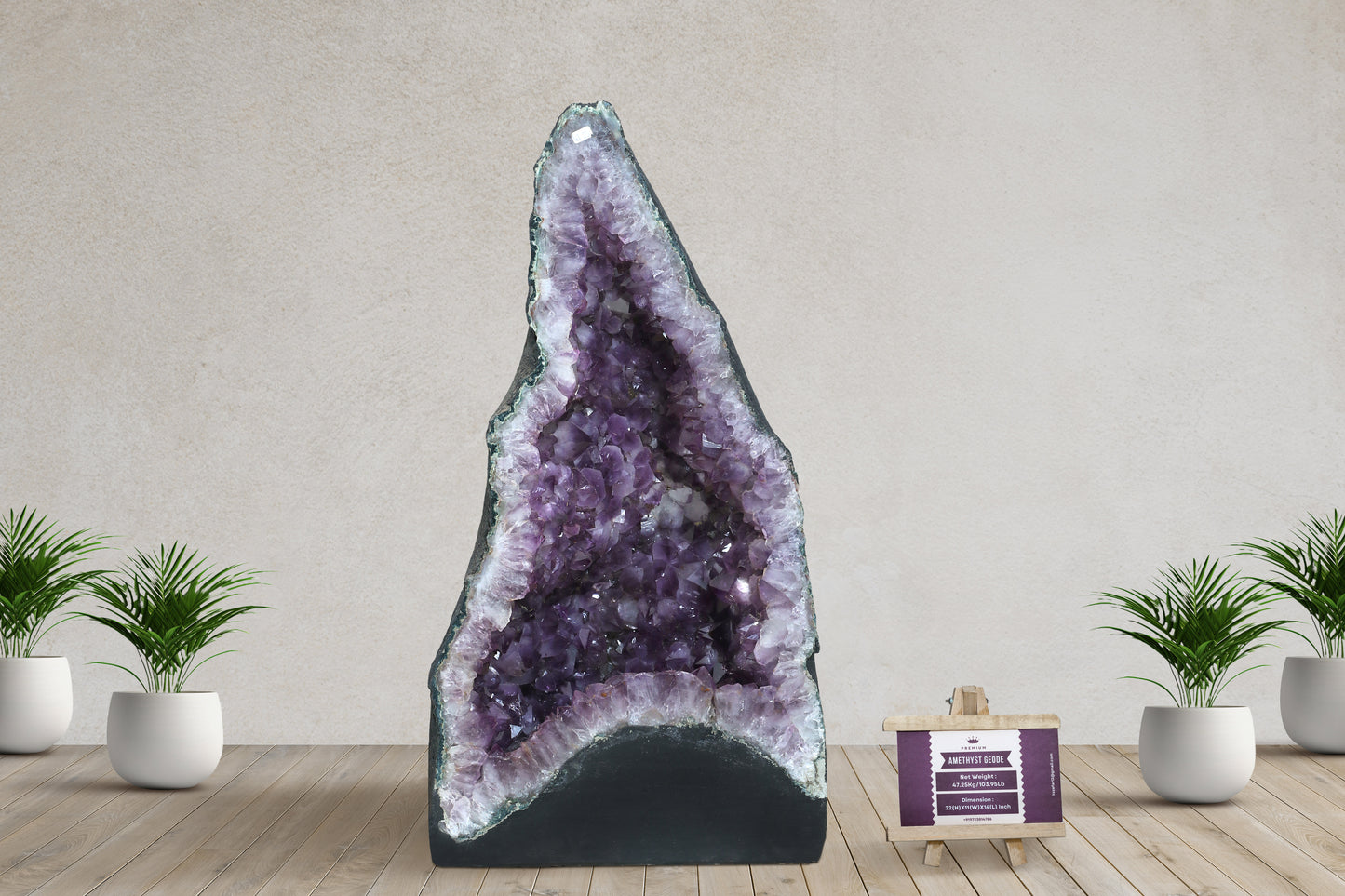 Amethyst Cluster Raw Geode Caves/Raw Clusters -22(H)X11(W)X14(L)Inch-(103.95Lb)