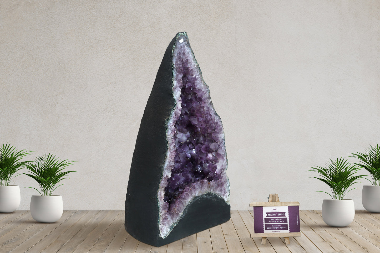 Amethyst Cluster Raw Geode Caves/Raw Clusters -22(H)X11(W)X14(L)Inch-(103.95Lb)