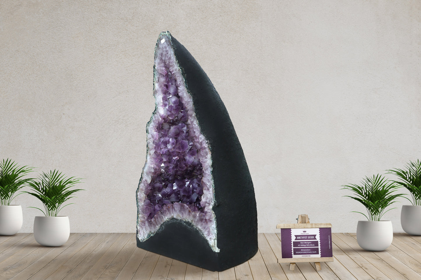 Amethyst Cluster Raw Geode Caves/Raw Clusters -22(H)X11(W)X14(L)Inch-(103.95Lb)
