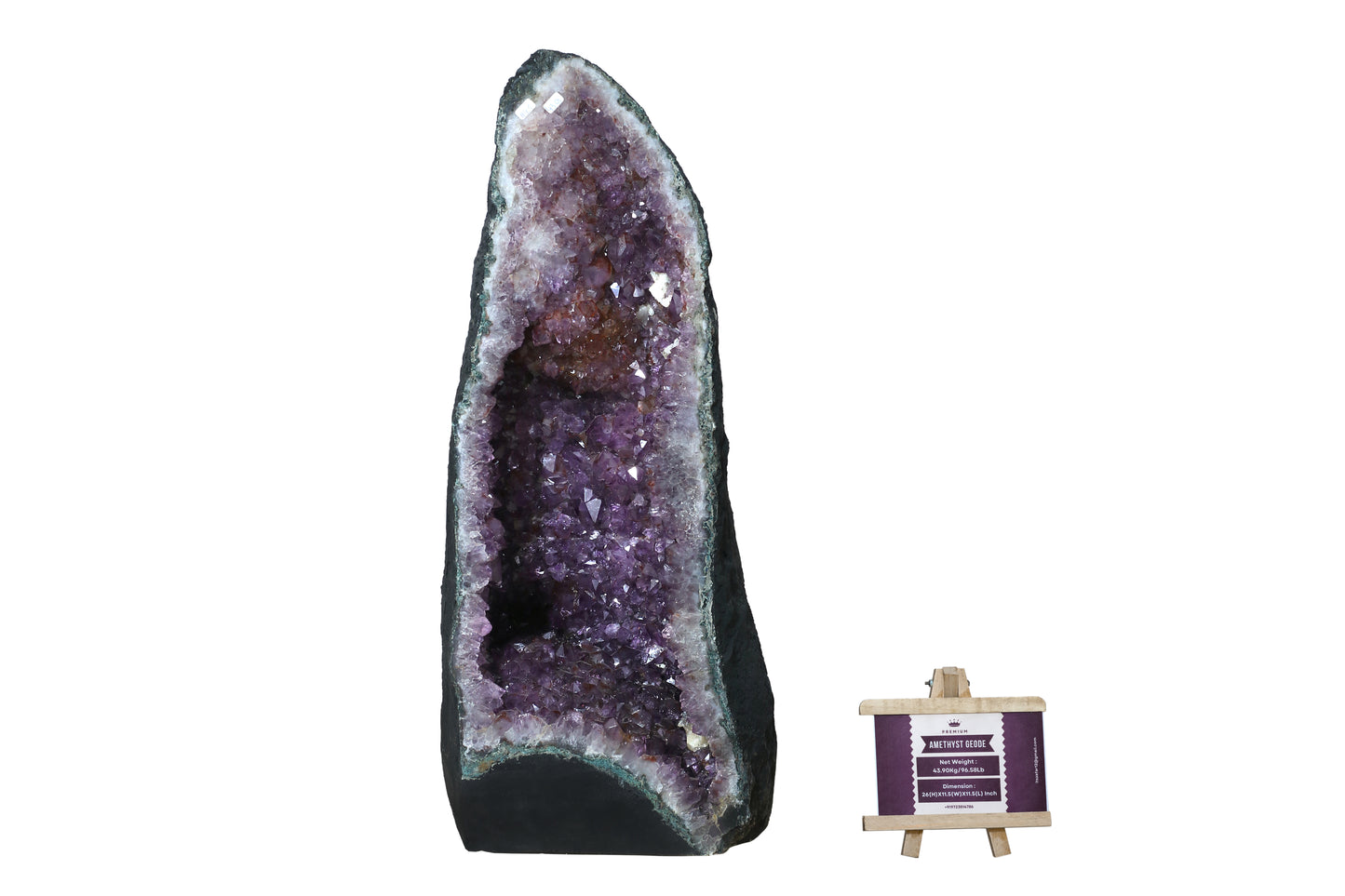 Amethyst Cluster Raw Geode Caves/Raw Clusters -26(H)X11.5(W)X11.5(L)Inch-(96.58Lb)