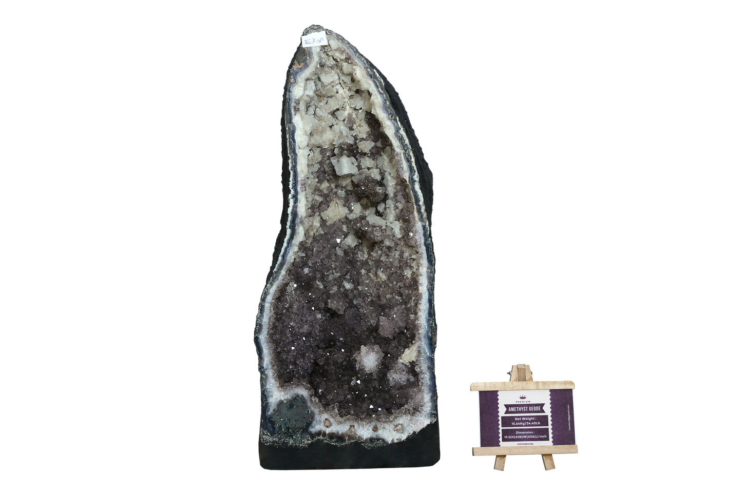 Amethyst Cluster Raw Geode Caves/Raw Clusters -19.5(H)X08(W)X06(L)Inch-(34.40Lb)
