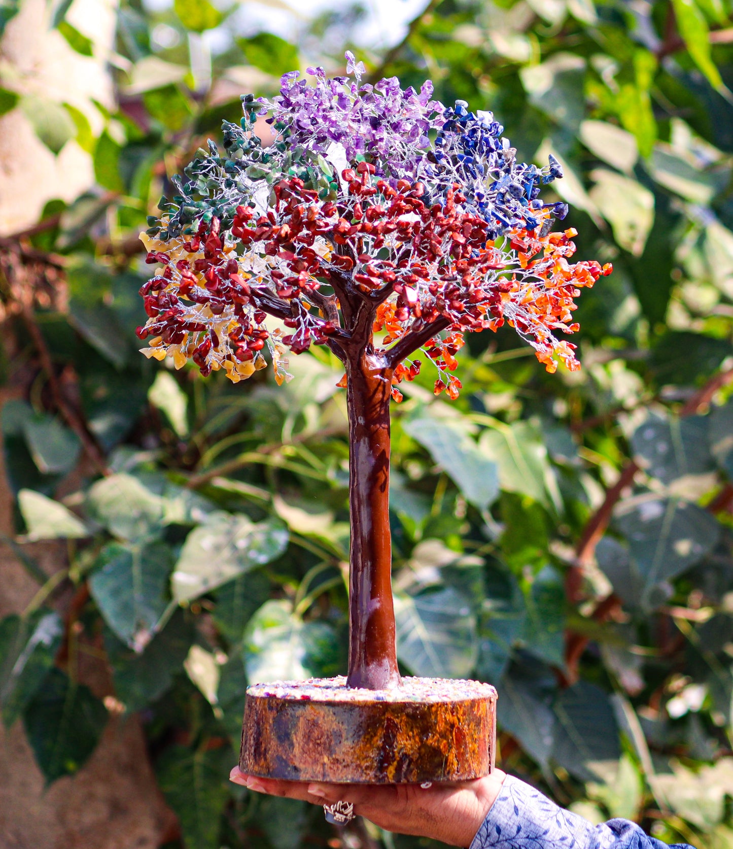 Seven Chakra 1000 Beads Gemstone Money Tree Height : 17.30 Inch