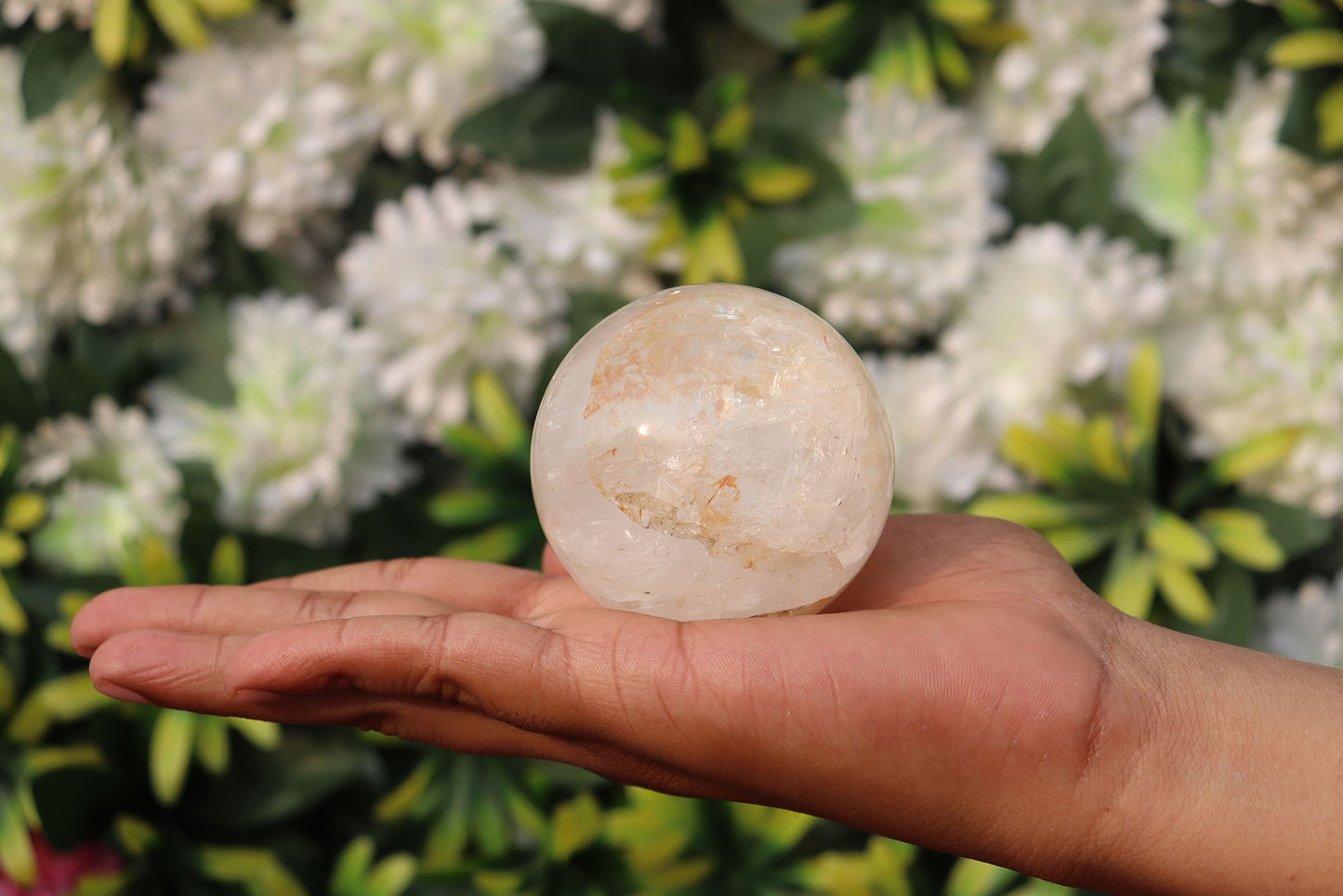 350g 65mm Quartz Crystal Mineral Sphere Quartz Healing Ball