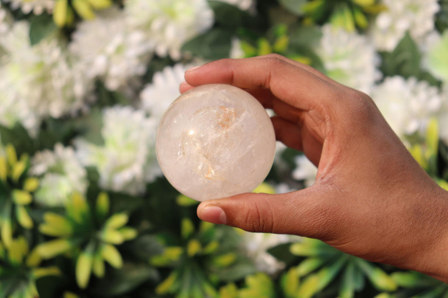 350g 65mm Quartz Crystal Mineral Sphere Quartz Healing Ball