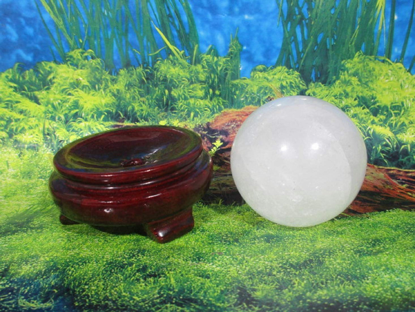 289g 64mm Natural Quartz Ice Crystal Sphere Quartz Healing Ball with Stand