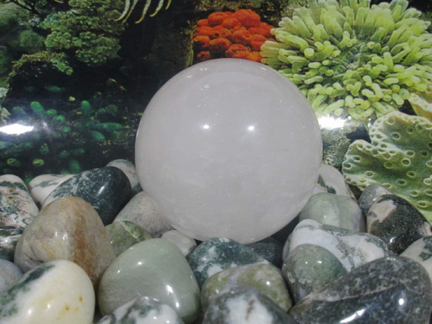 289g 64mm Natural Quartz Ice Crystal Sphere Quartz Healing Ball with Stand