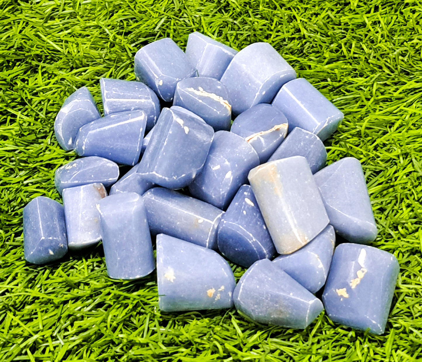 Angelite Tumbled|100GR |5-6Pc| |2.5-3 cm|Healing Tumbled Stones