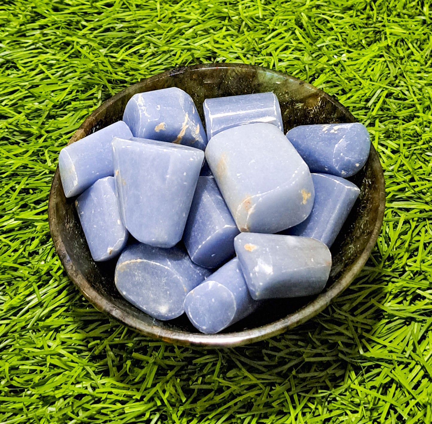 Angelite Tumbled|100GR |5-6Pc| |2.5-3 cm|Healing Tumbled Stones