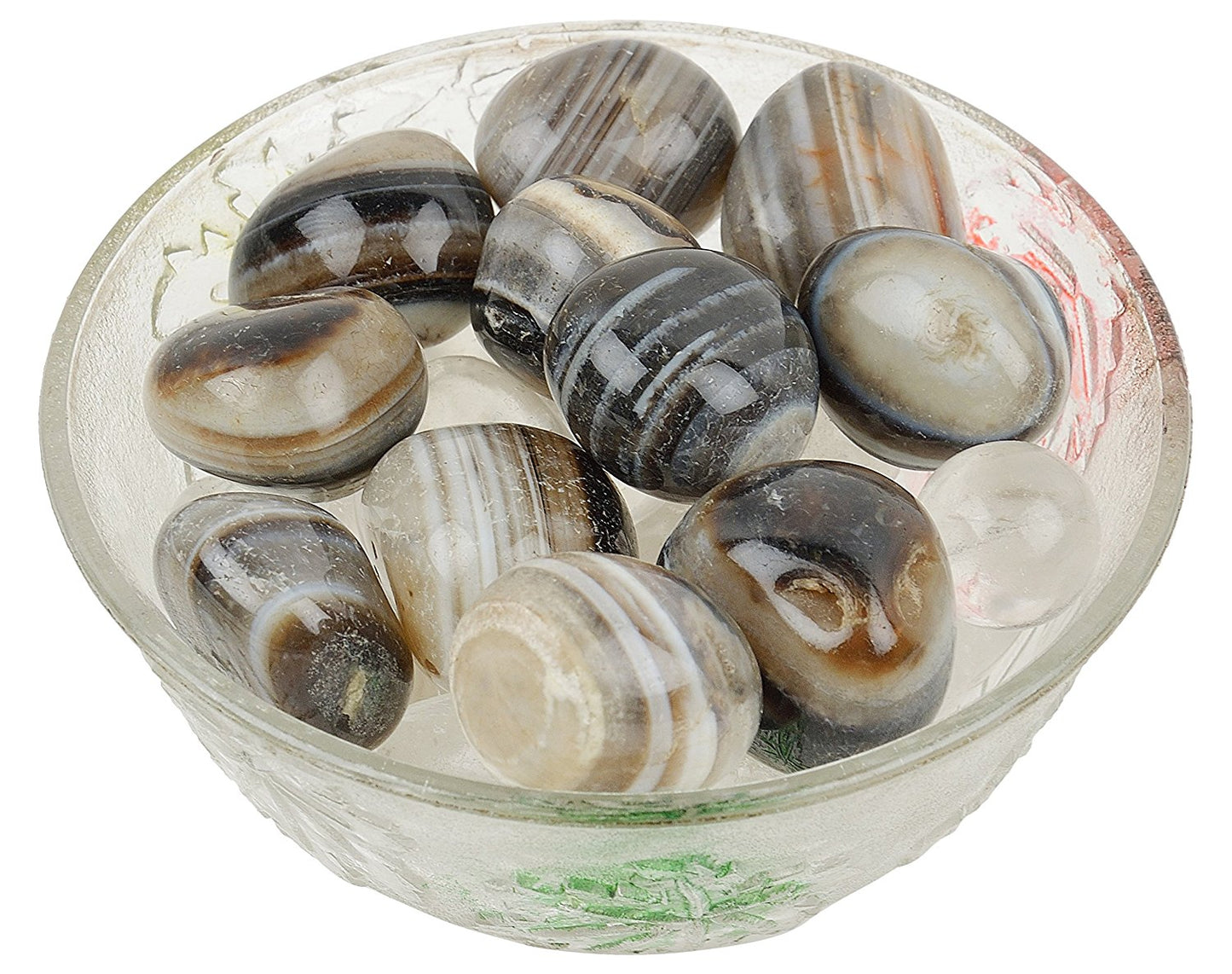 Black Banded Agate Tumbled|100GR |5-6Pc| |2.5-3 cm|Healing Tumbled Stones
