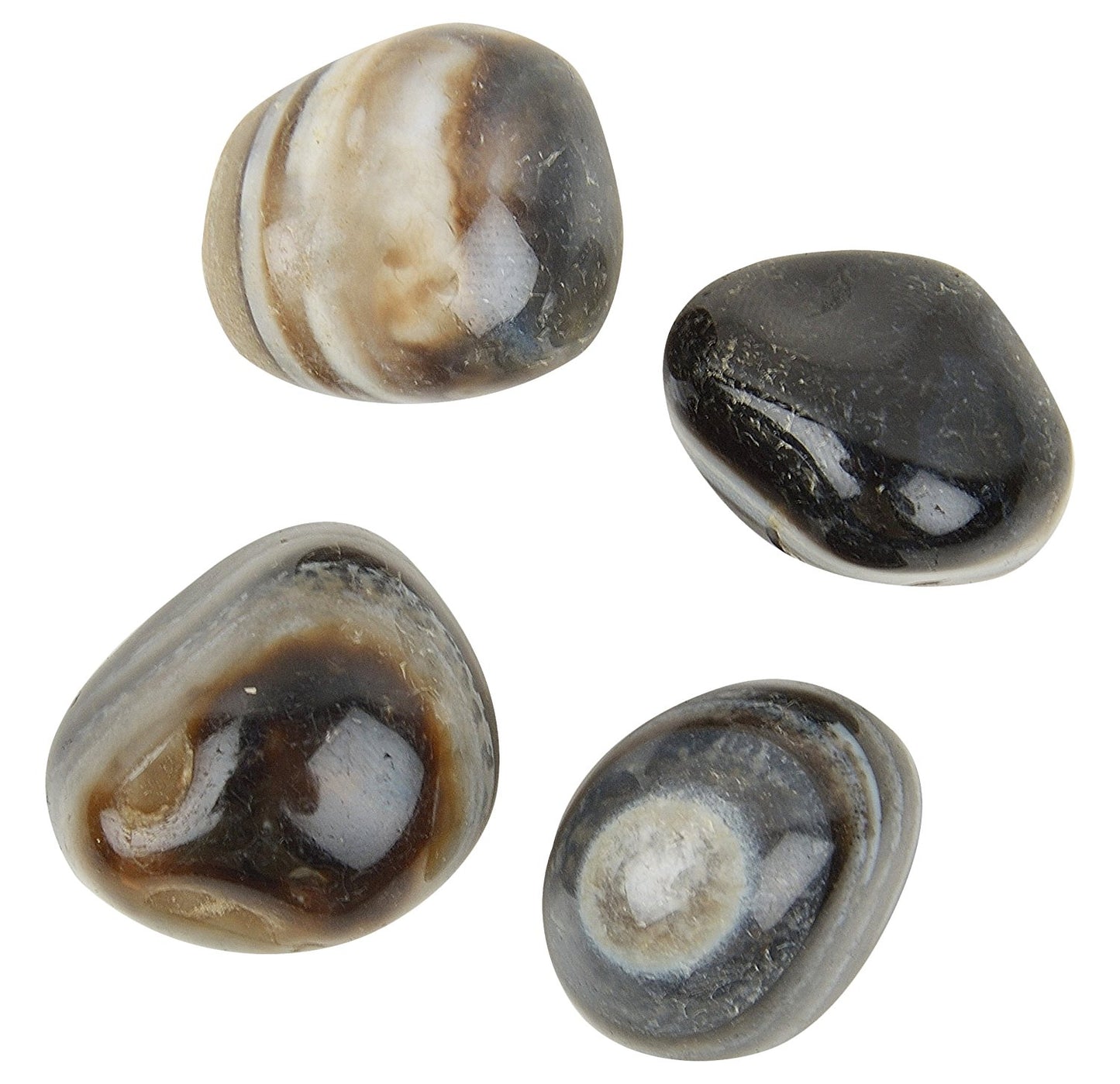 Black Banded Agate Tumbled|100GR |5-6Pc| |2.5-3 cm|Healing Tumbled Stones
