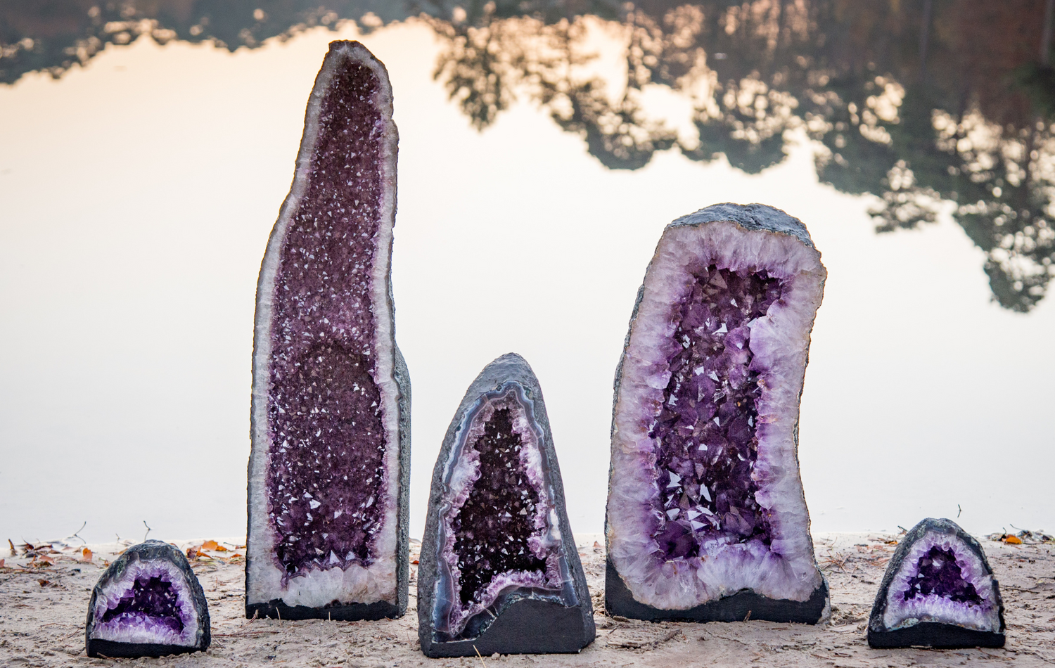 Deep Purple Amethyst Geodes