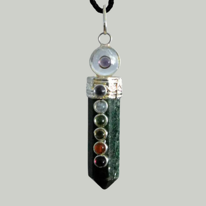 Green Jade Seven Chakra Pendant