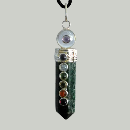 Green Jade Seven Chakra Pendant