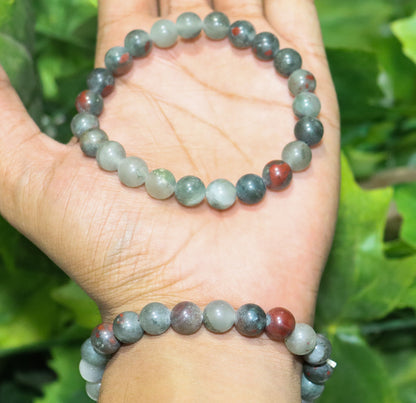 African Bloodstone 8mm beads bracelet