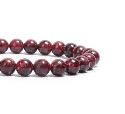 Almandine Garnet 8mm Beads Bracelet