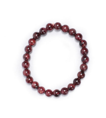 Almandine Garnet 8mm Beads Bracelet