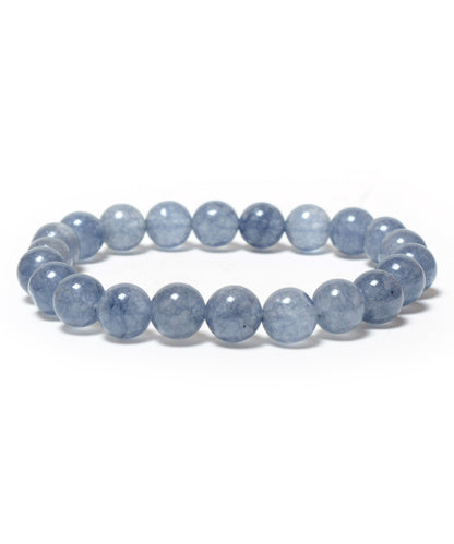 Aquamarine 08 mm beads healing stone bracelet