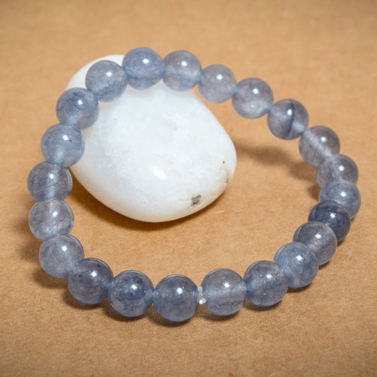 Aquamarine 08 mm beads healing stone bracelet