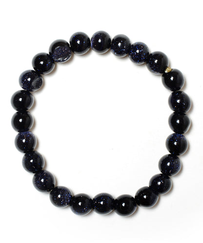 Blue Goldstone 8mm Beads Bracelet