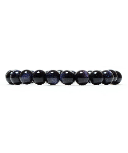 Blue Goldstone 8mm Beads Bracelet