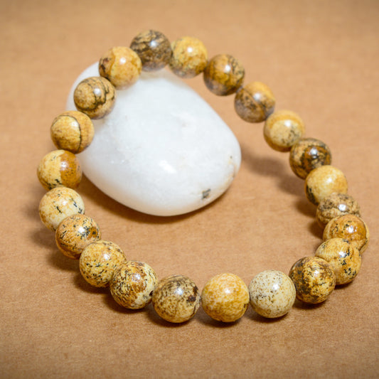 Dendritic Agate 08mm Beads Healing Bracelet