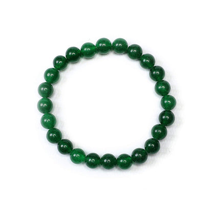 Green Jade 8mm Beads Bracelet