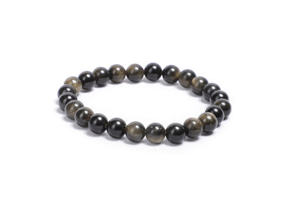 Black Obsidian 08mm Healing Stone bracelet