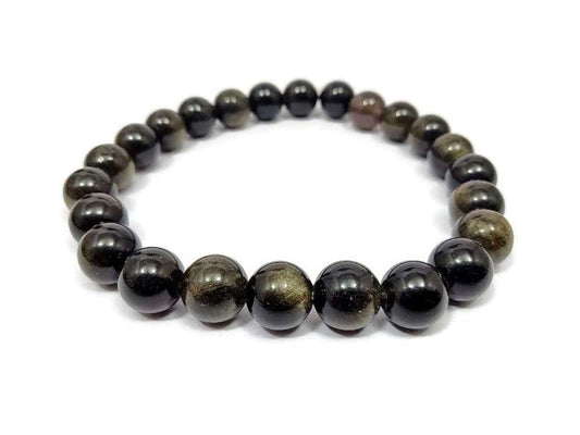 Black Obsidian 08mm Healing Stone bracelet