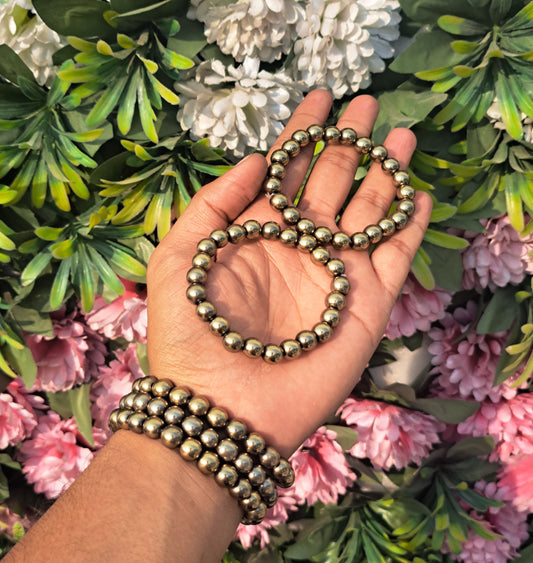 Peru Pyrite Healing 8mm Gemstone Bracelet