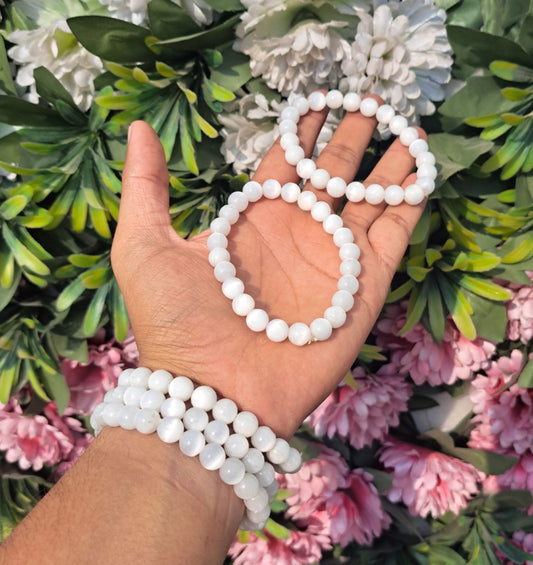 Selenite beads Bracelet