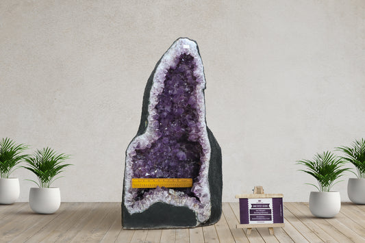 Amethyst Cluster Raw Geode Caves/Raw Clusters-25(H)X12(W)X12(L)Inch-(128.04Lb)
