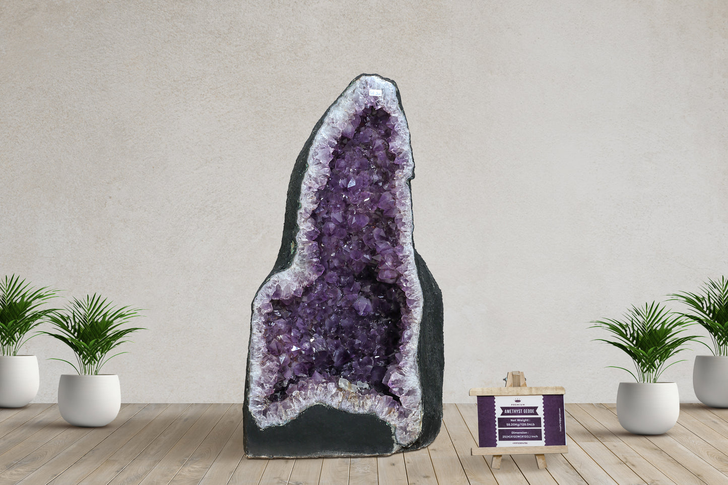 Amethyst Cluster Raw Geode Caves/Raw Clusters-25(H)X12(W)X12(L)Inch-(128.04Lb)