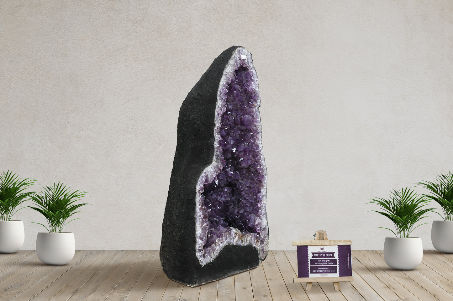 Amethyst Cluster Raw Geode Caves/Raw Clusters-25(H)X12(W)X12(L)Inch-(128.04Lb)