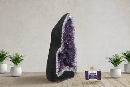 Amethyst Cluster Raw Geode Caves/Raw Clusters-25(H)X12(W)X12(L)Inch-(128.04Lb)