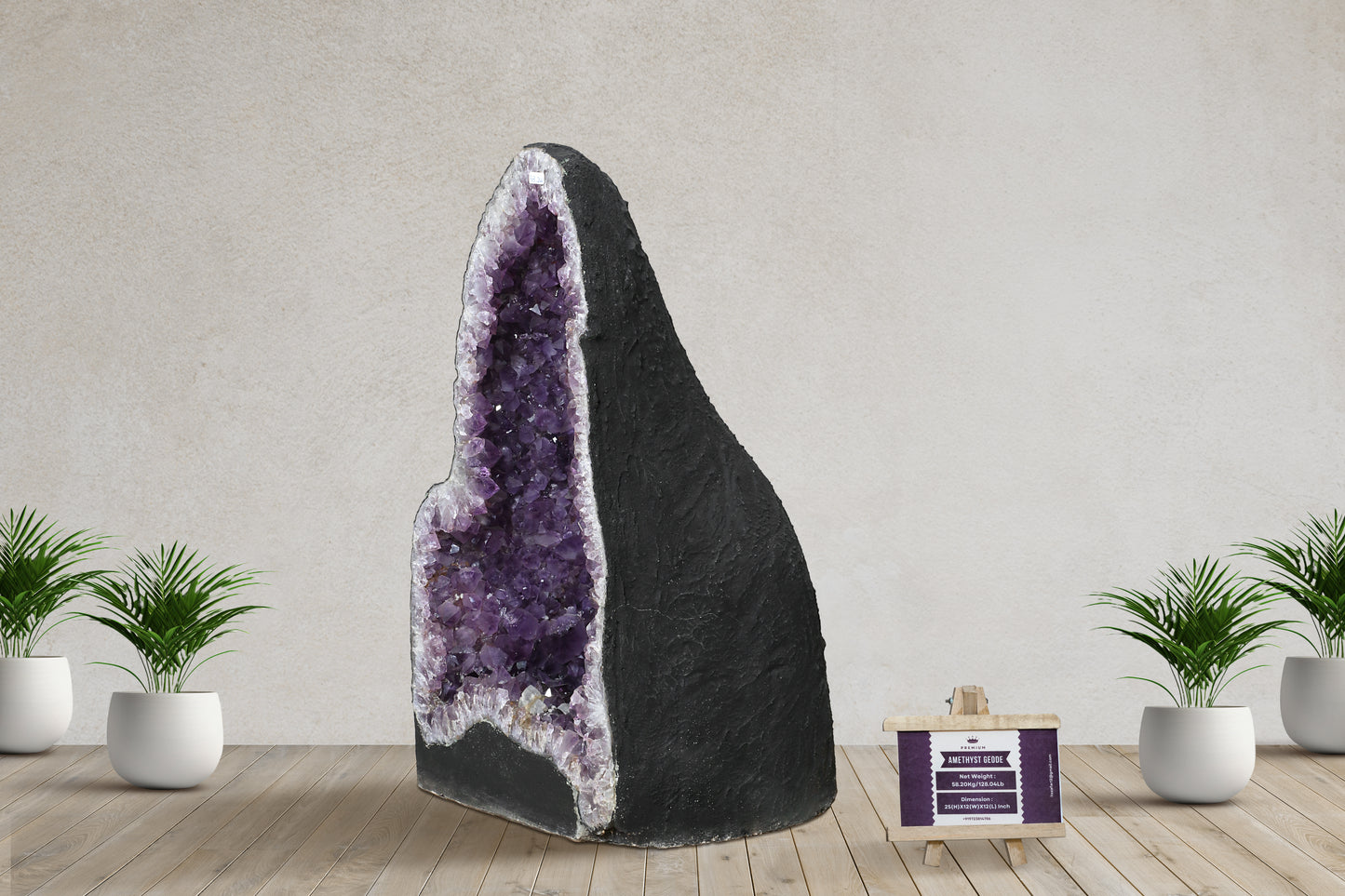 Amethyst Cluster Raw Geode Caves/Raw Clusters-25(H)X12(W)X12(L)Inch-(128.04Lb)