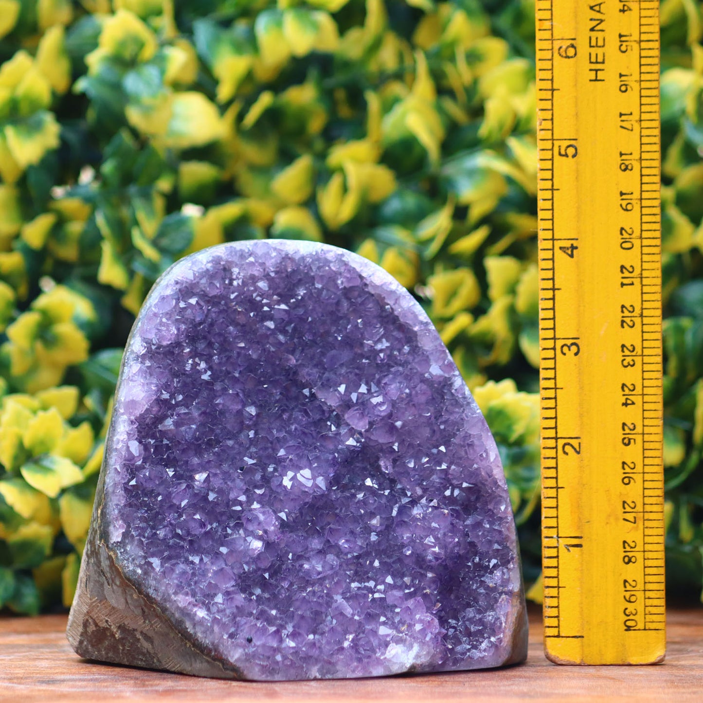 Amethyst Geode cathedral crystal cluster - 4.4X4.6X3.5 Inch(2.44Lb)