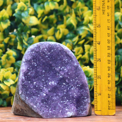 Amethyst Geode cathedral crystal cluster - 4.4X4.6X3.5 Inch(2.44Lb)