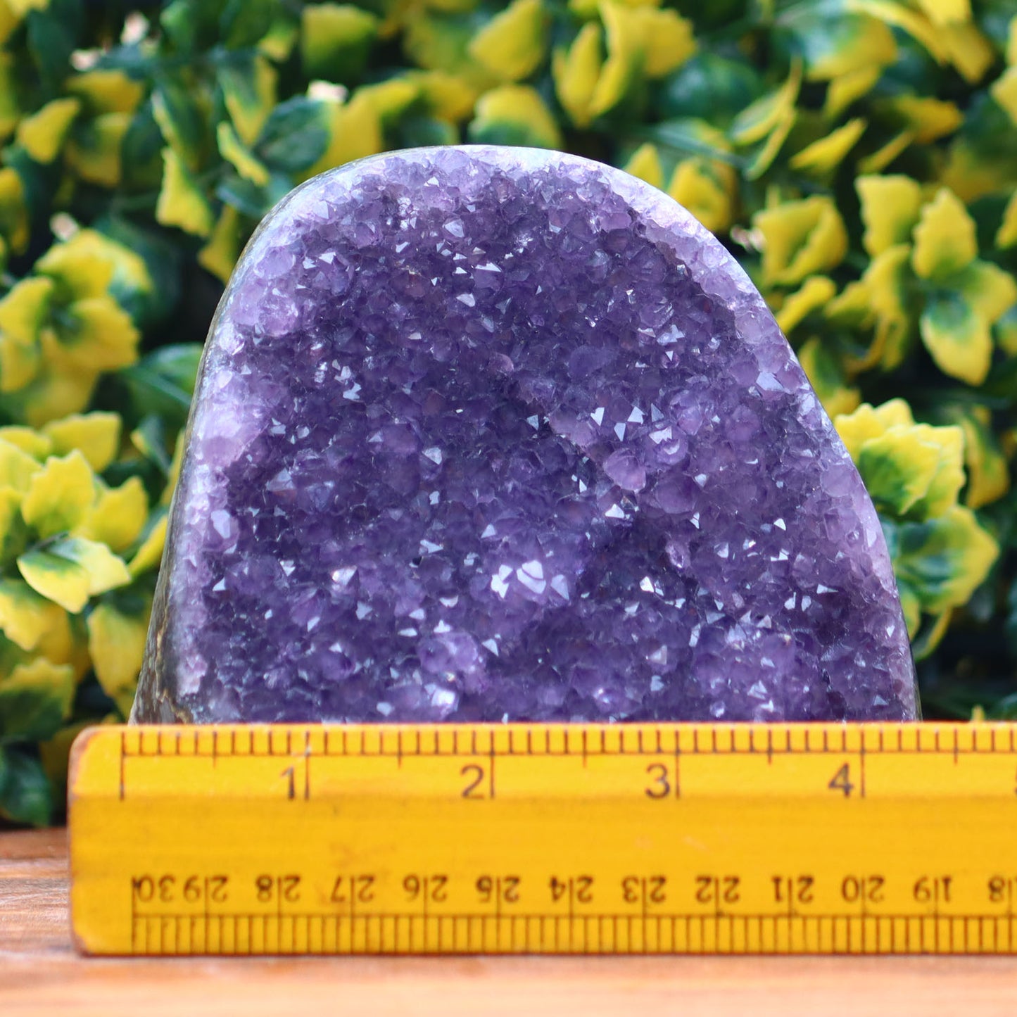 Amethyst Geode cathedral crystal cluster - 4.4X4.6X3.5 Inch(2.44Lb)