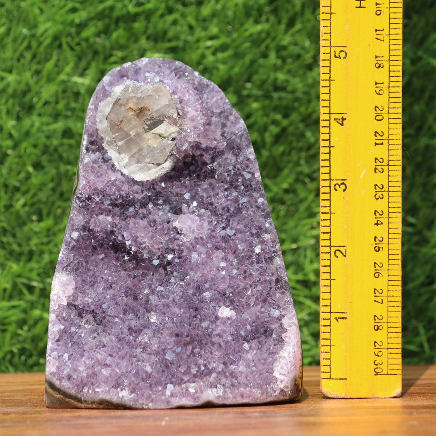 Amethyst Geode cathedral crystal cluster - 3.9X3.9X5 Inch(2.48Lb)