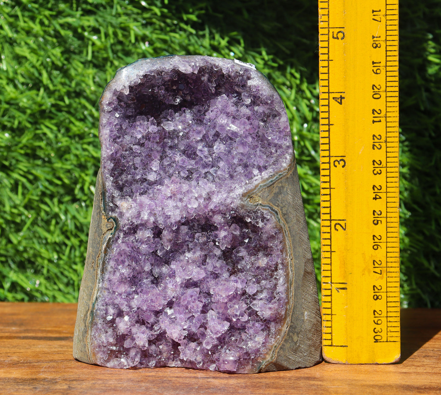 Amethyst Geode cathedral crystal cluster - 4.9X3.9X3.4 Inch(2.55Lb)