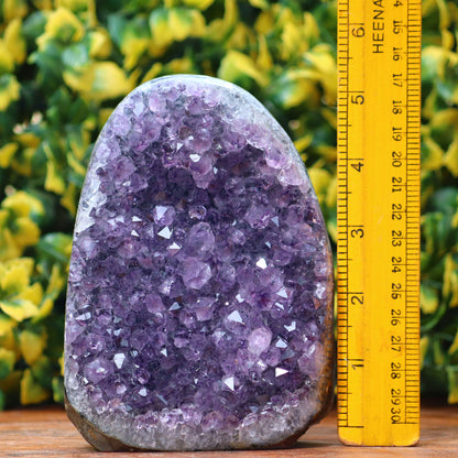 Amethyst Geode cathedral crystal cluster - 5.6X3.7X2.5 Inch(2.55Lb)