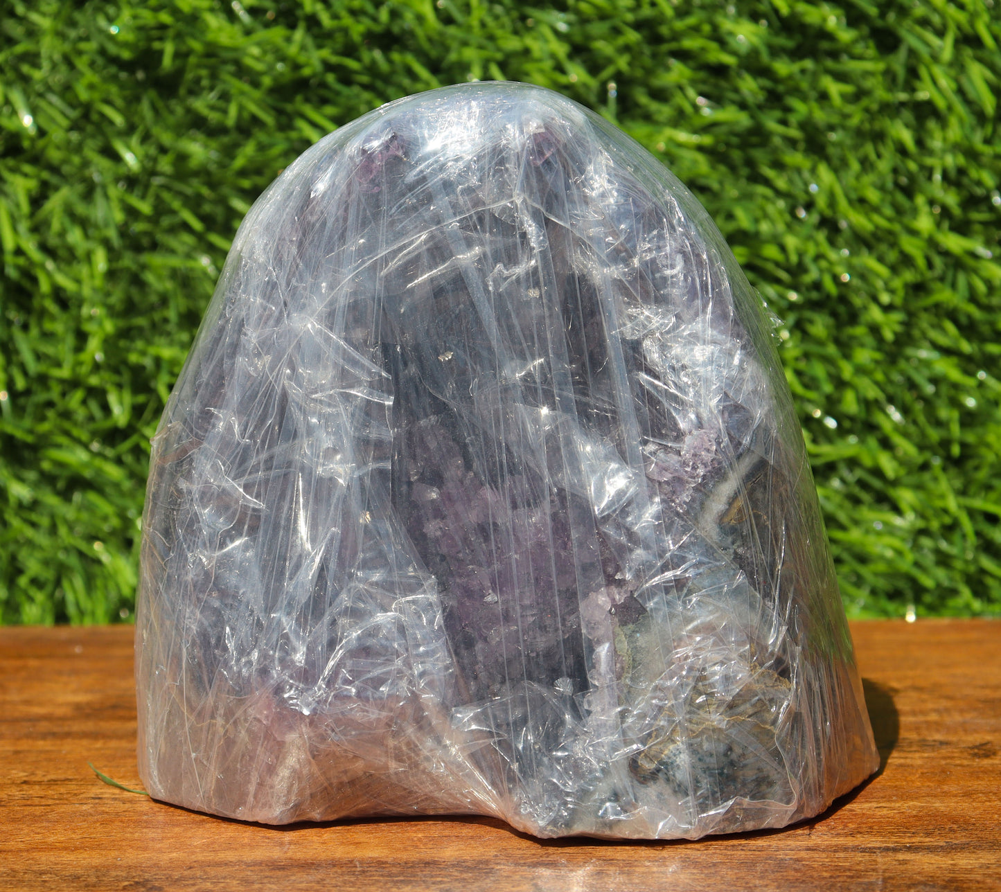 Amethyst Geode cathedral crystal cluster - 4.4X4.2X3.6 Inch(2.67Lb)