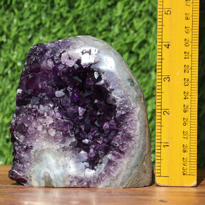 Amethyst Geode cathedral crystal cluster - 4.72X3.5X4.5 Inch(2.7Lb)