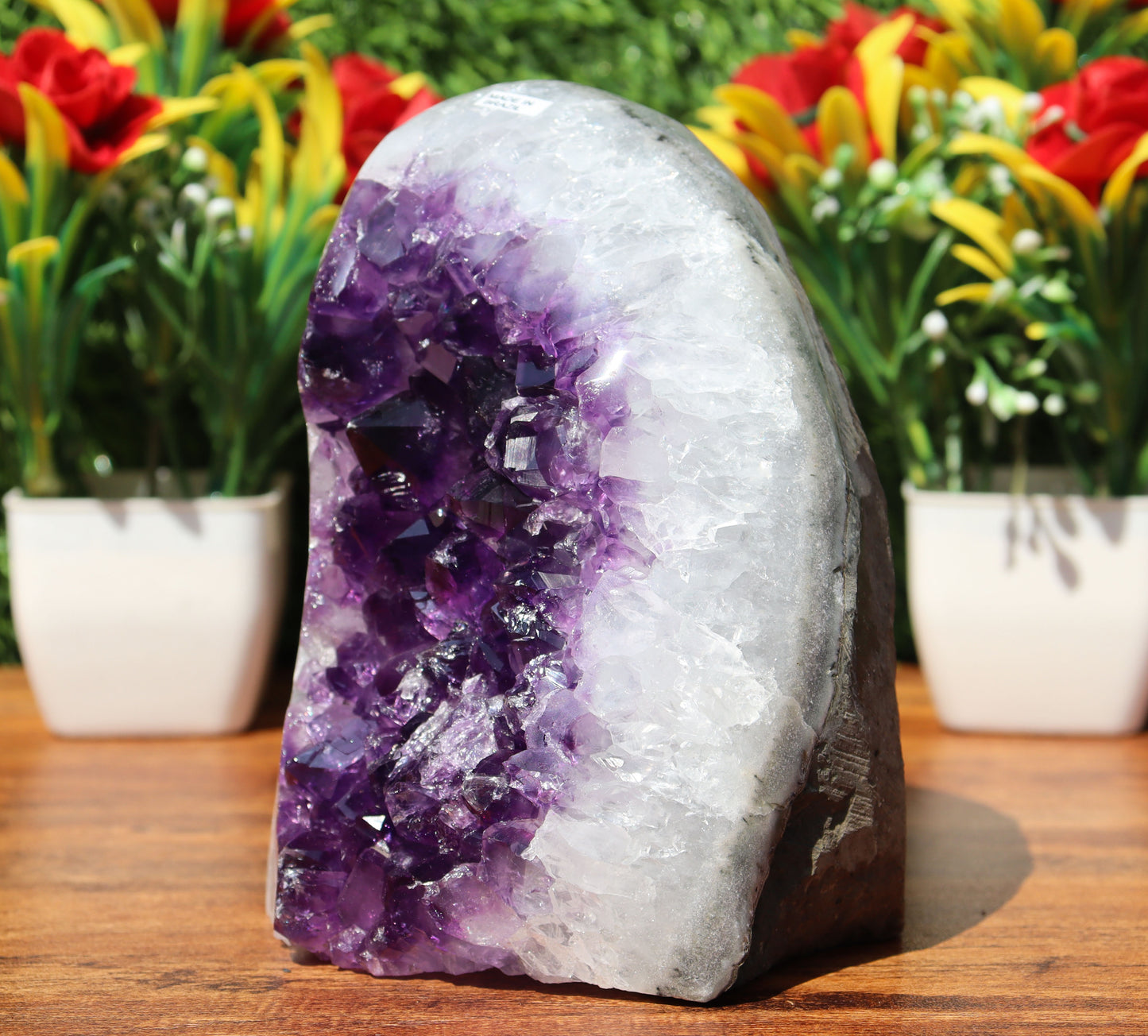 Amethyst Geode cathedral crystal cluster - 5X3.7X3.6 Inch(2.99Lb)