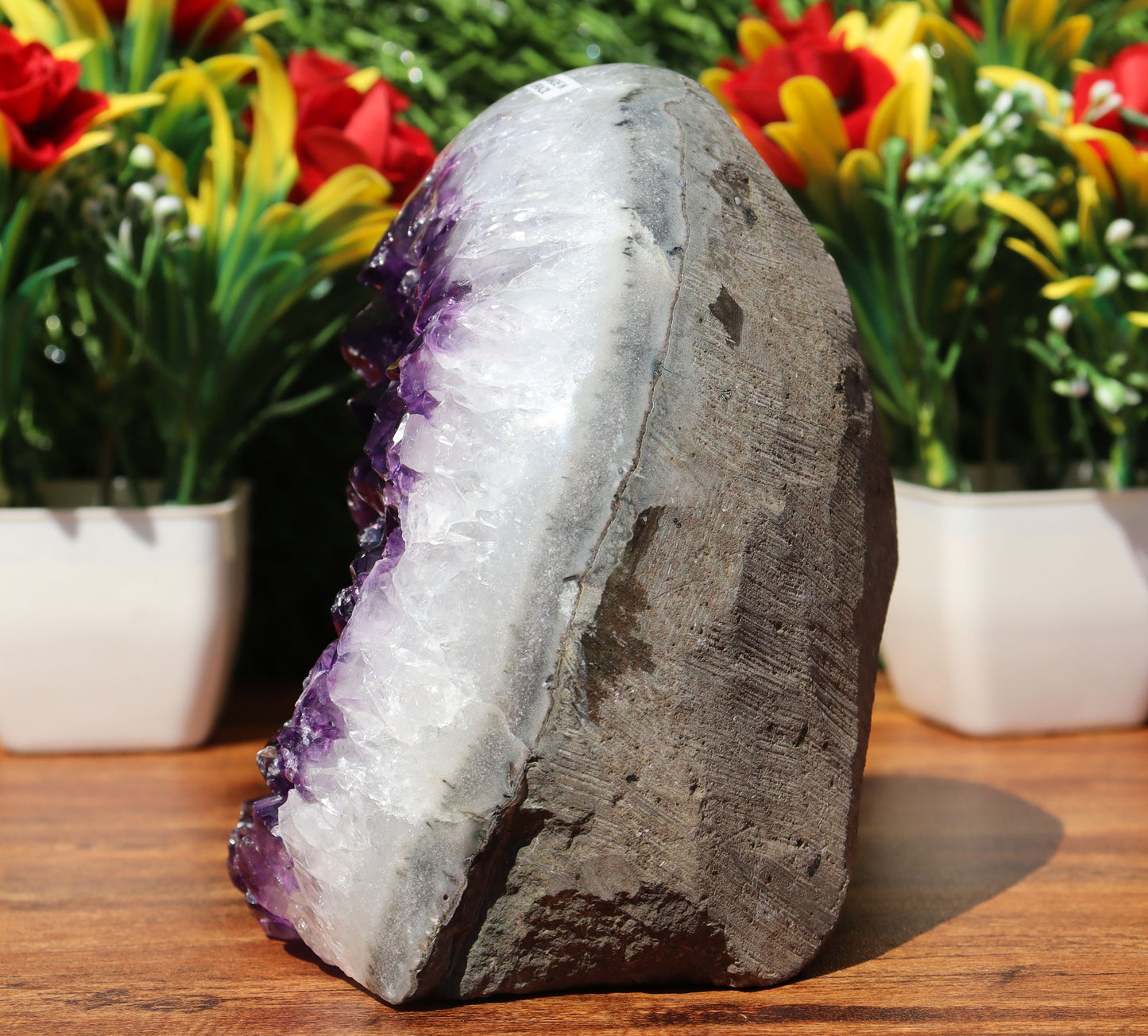 Amethyst Geode cathedral crystal cluster - 5X3.7X3.6 Inch(2.99Lb)