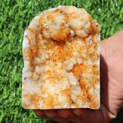 Citrine Geode cathedral crystal cluster - 3X3.7X4.5 Inch(2.26Lb)