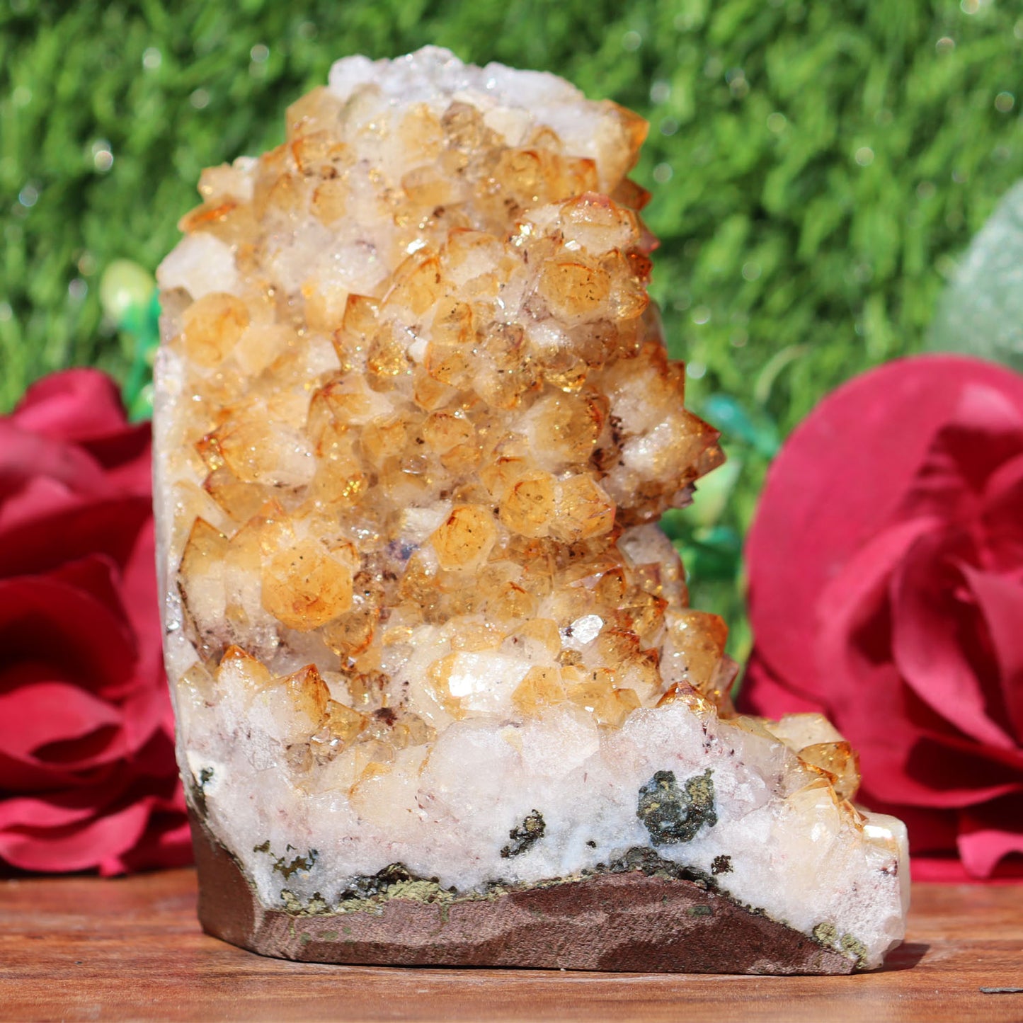 Citrine Geode cathedral crystal cluster - 4.9X3.1X5 Inch(2.46Lb)
