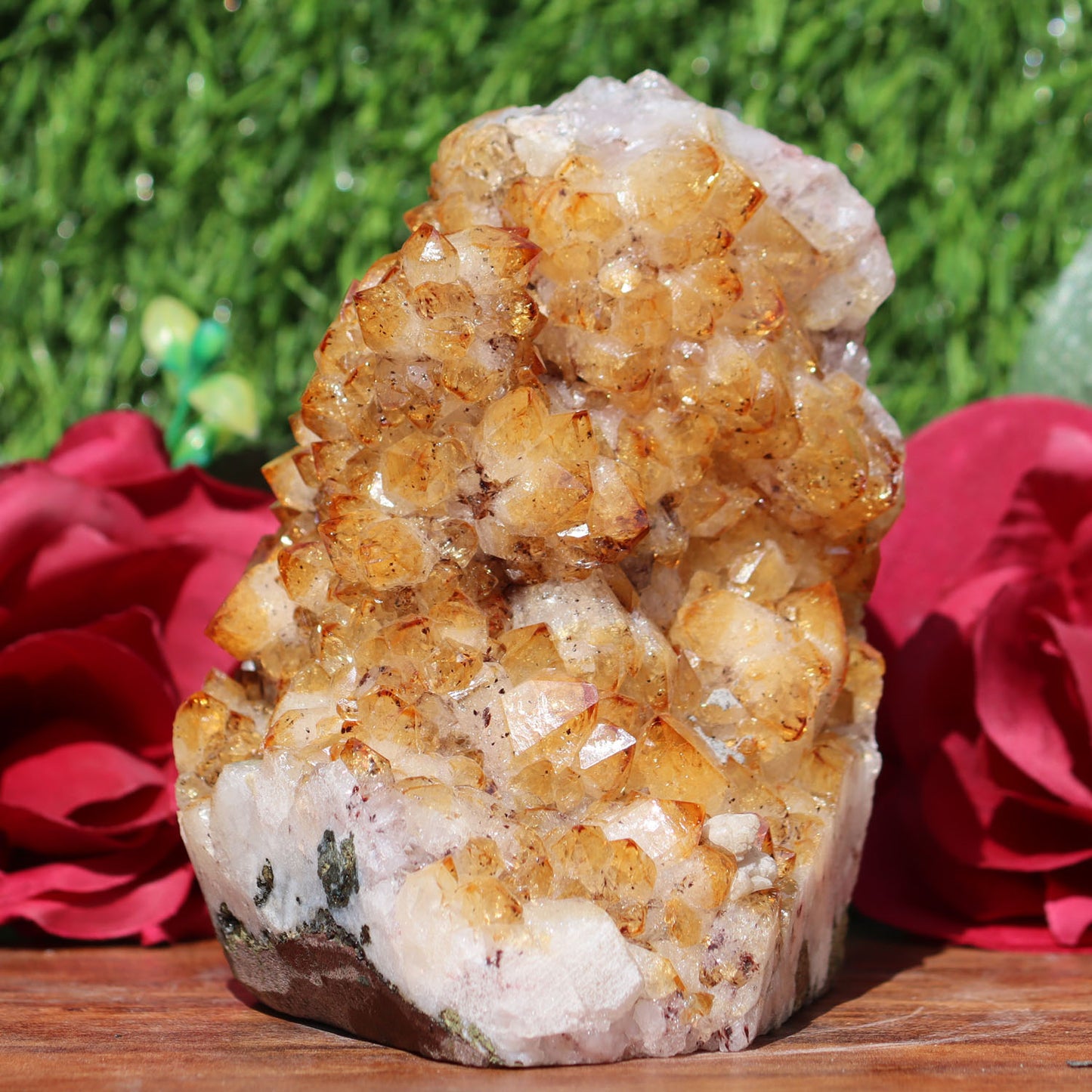 Citrine Geode cathedral crystal cluster - 4.9X3.1X5 Inch(2.46Lb)