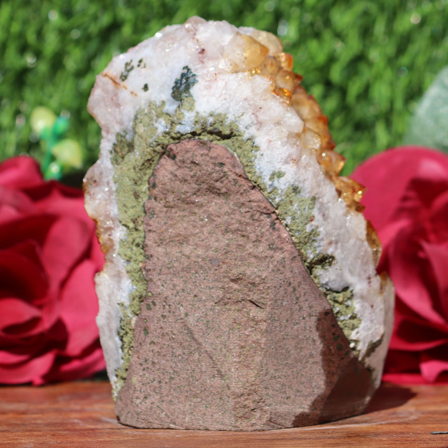 Citrine Geode cathedral crystal cluster - 4.9X3.1X5 Inch(2.46Lb)